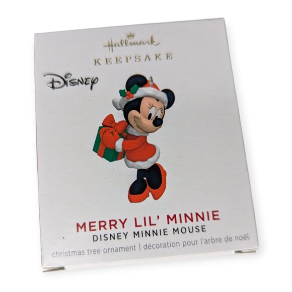 2021 Hallmark Keepsake Miniature Ornament Merry Lil' Minnie Disney Minnie Mouse - Picture 1 of 8